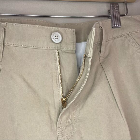 Mother Tan Paddle The Pleated Greaser Prep Cropped High-Rise Pants Size 28 - Picture 3 of 8